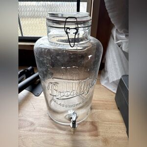 Brooklyn Glassworks Clear Beverage Dispenser